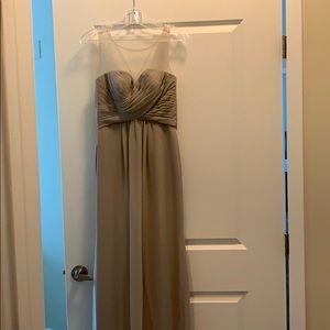 Kleinfeld Cappuccino Chiffon Gown